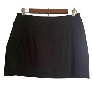 TANGERINE Black Workout Mini Skort With Small Zip Back Pocket Size Medium